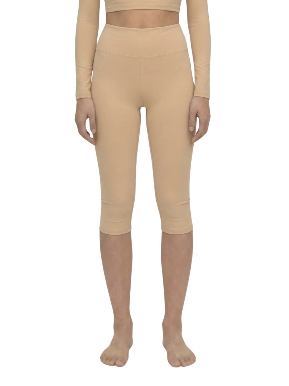 HIGH WAISTED CAPRI - CAMEL